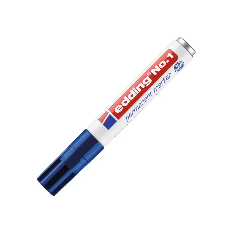Rotulador Permanente Edding 1 Azul Punta biselada
