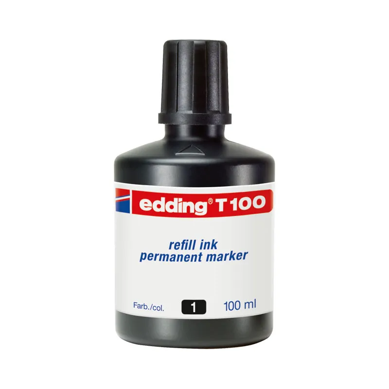 Tinta para Rotulador Edding Negro 100ml