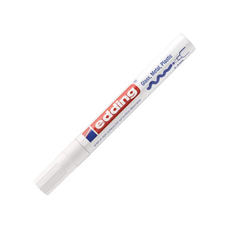 Rotulador Permanente Edding 750 Blanco Gruesa