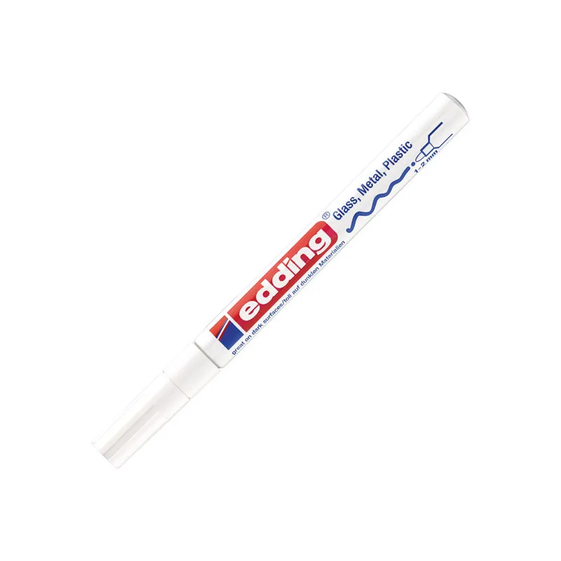 Rotulador Permanente Edding 751 Blanco Gruesa