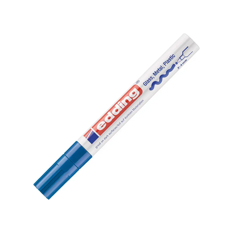 Rotulador De fibra Edding 750 Azul Redonda