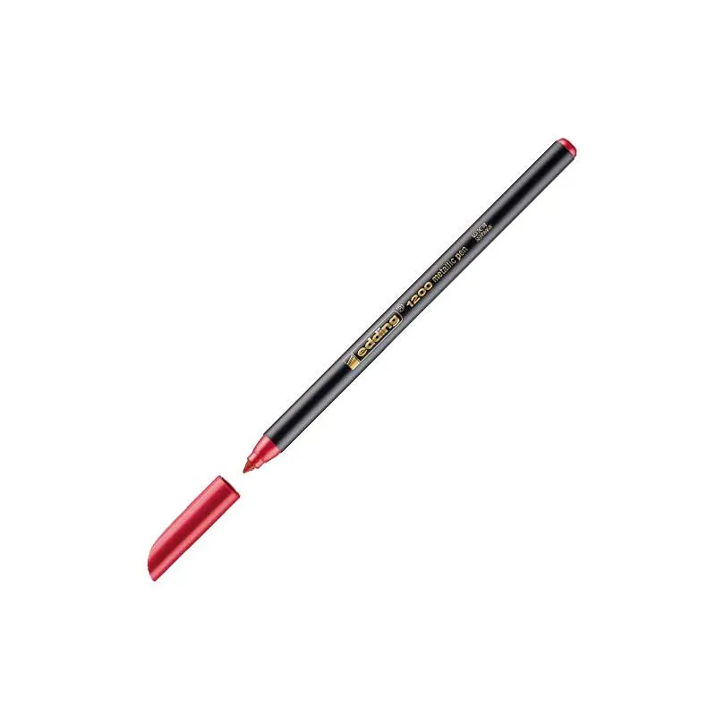 Rotulador Edding 1200 Rojo Metálico Punta de Fibra