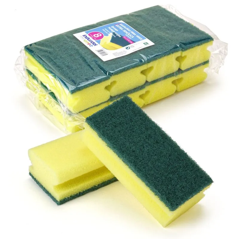 Estropajos Salvauñas Fibra Verde Extra 14X7X4,5Cm