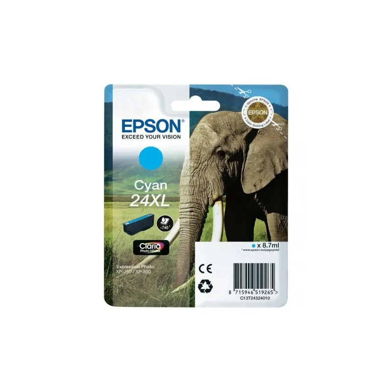 Cartucho inkjet Epson 24XL Cian 740 páginas