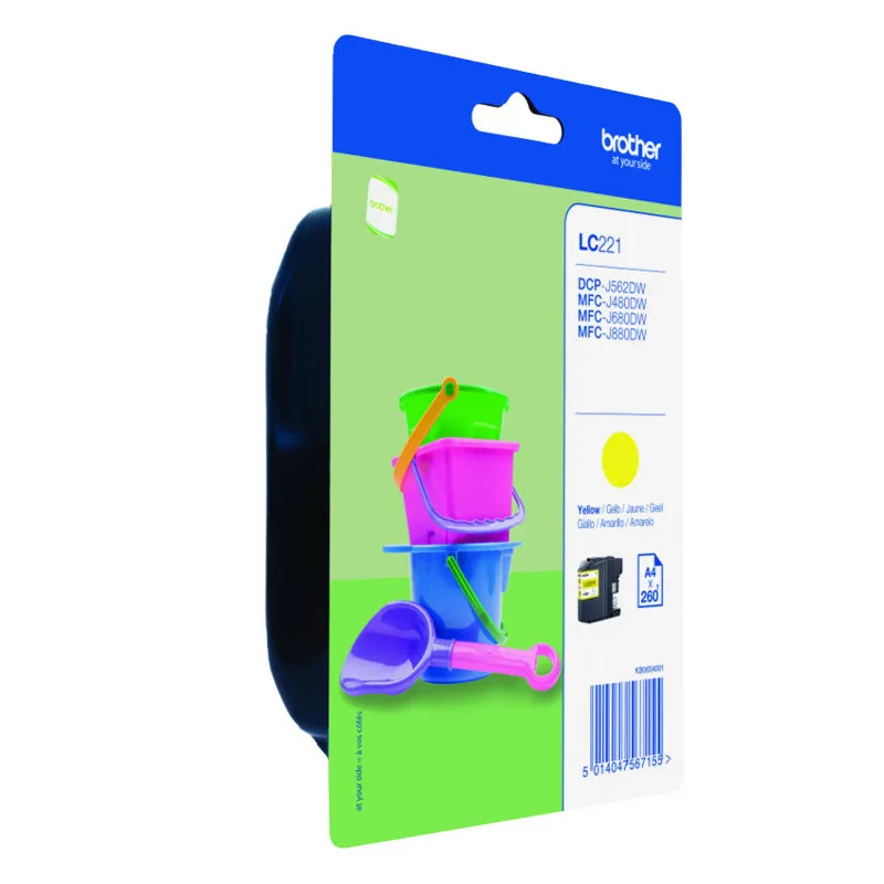 Cartucho inkjet Brother LC221 Amarillo  260 páginas