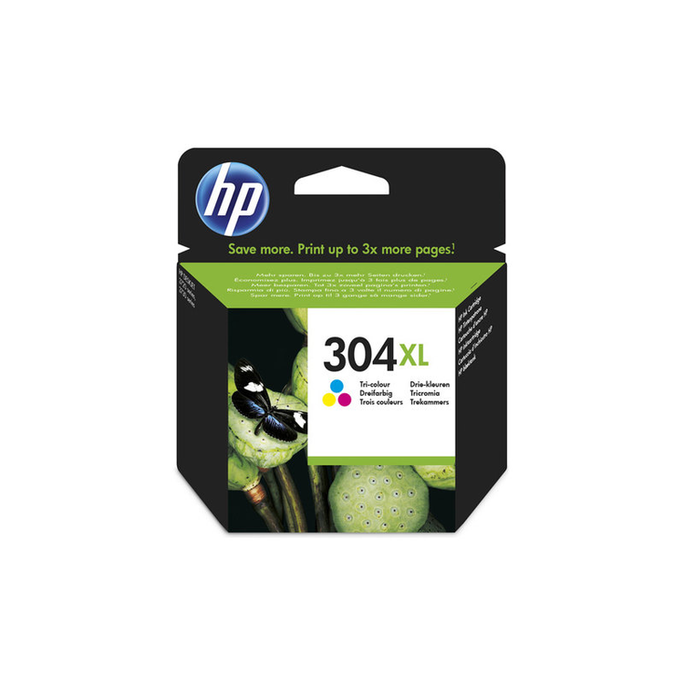 Cartucho inkjet HP 304XL de alta capacidad Tri-color 300 páginas