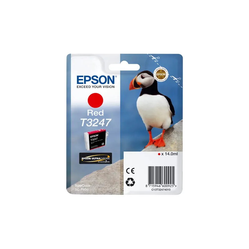 Cartucho Inkjet  Epson T3247 Rojo 980 páginas