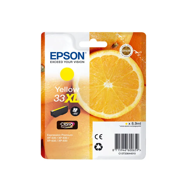 Cartucho Inkjet  Epson T3364 Amarillo 650 páginas XL