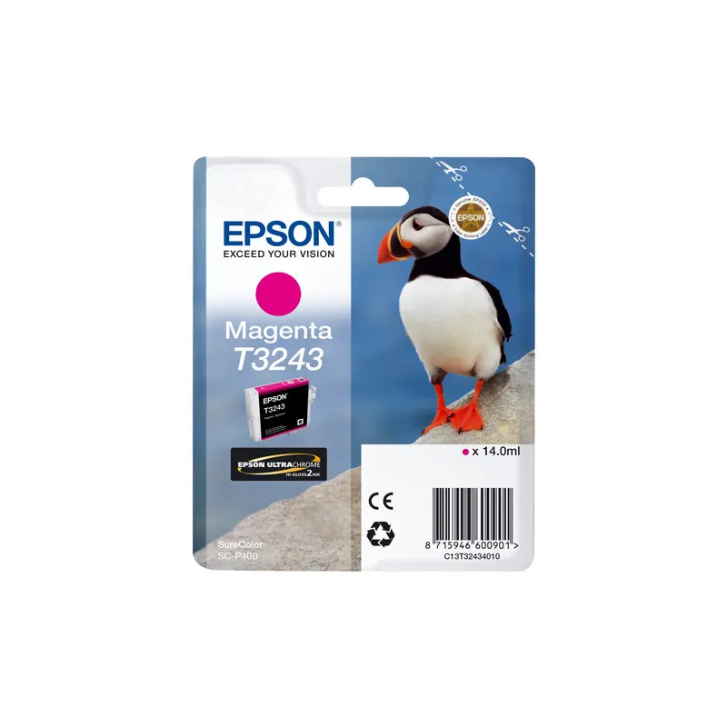 Cartucho Inkjet  Epson T3243 Magenta 980 páginas