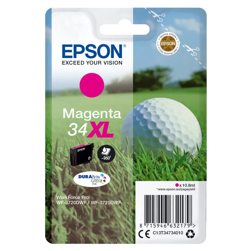 Cartucho Inkjet  Epson T3473 Magenta 950 páginas