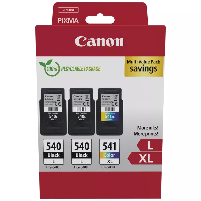 Cartucho Inkjet Canon PG-540L+CL-541XL Multipack varios 700 páginas