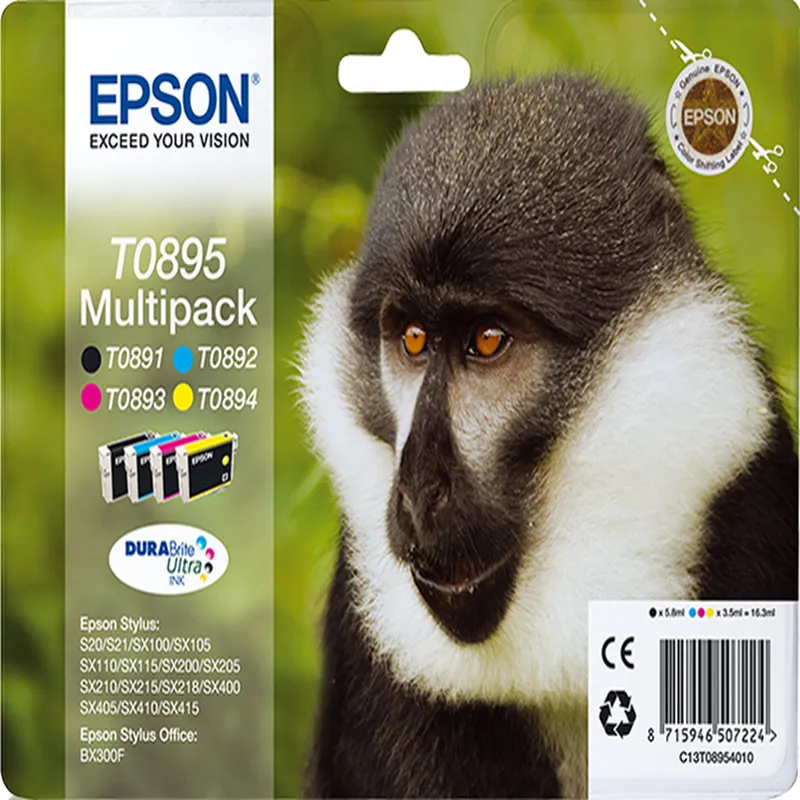 Cartucho Inkjet Epson T0895 Multipack negro , cian , magenta , amarillo 700 páginas