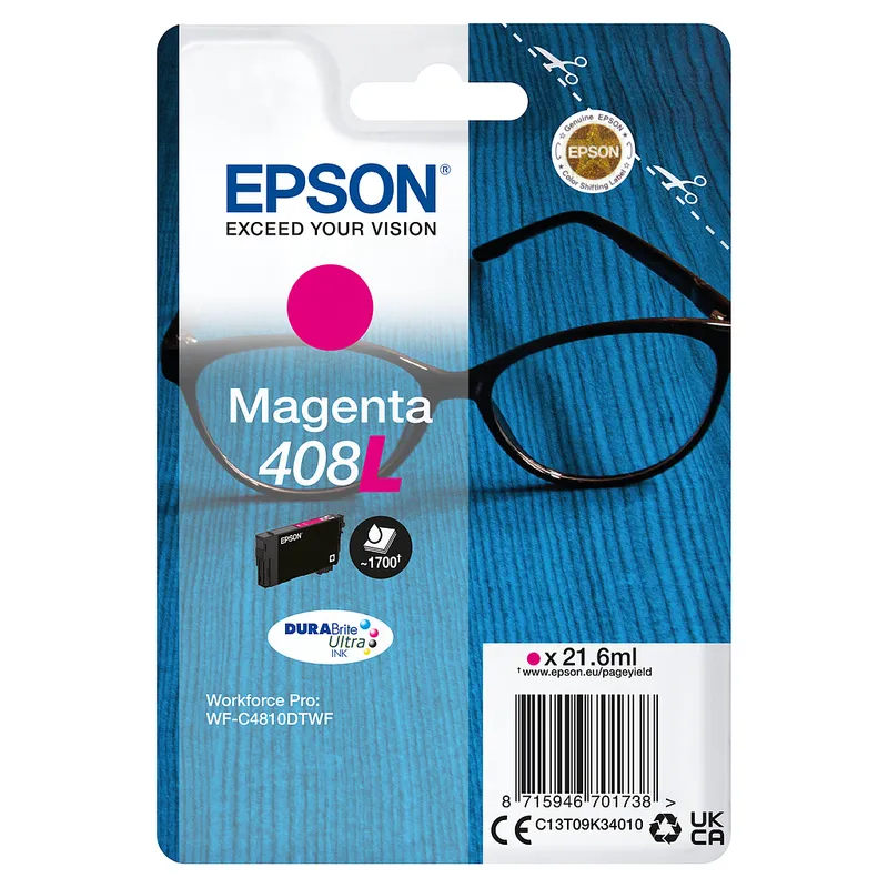 Cartucho Inkjet Epson 408L magenta 1.700 páginas
