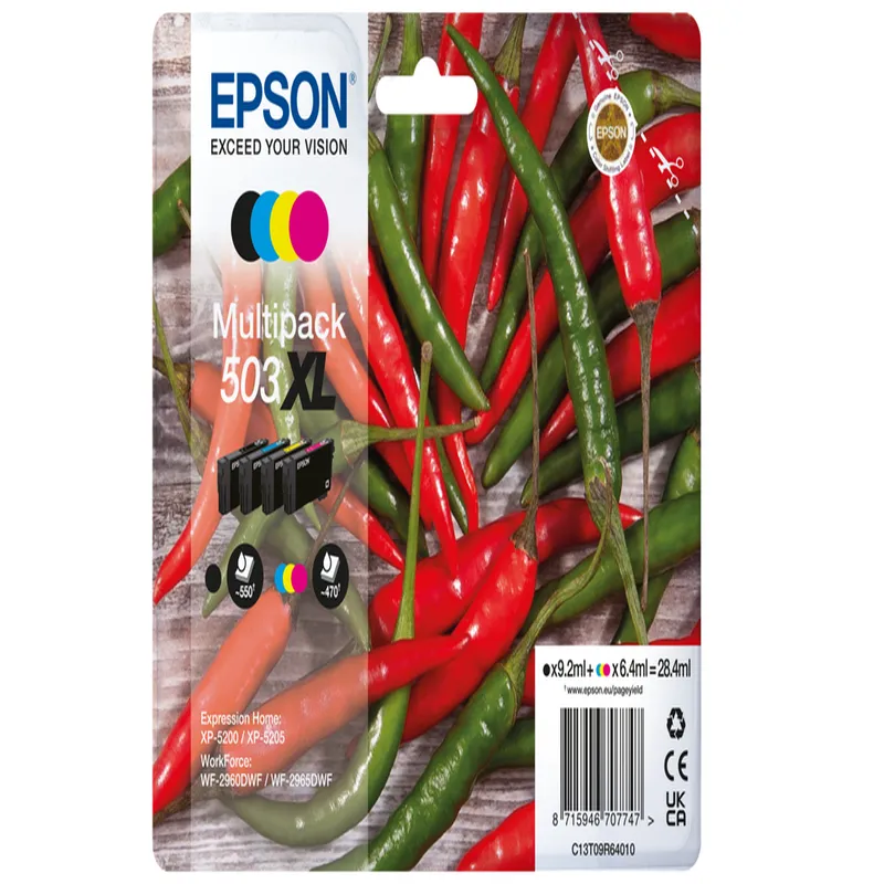 Cartucho Inkjet Epson 503XL+503 Multipack negro , cian , magenta , amarillo 1.045 páginas