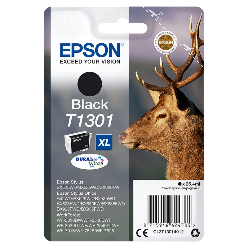 Cartucho Inkjet Epson T1301 XL negro 945 páginas