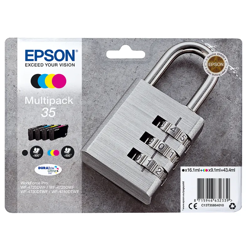 Cartucho Inkjet Epson 35 Multipack negro , cian , magenta , amarillo 2.850 páginas
