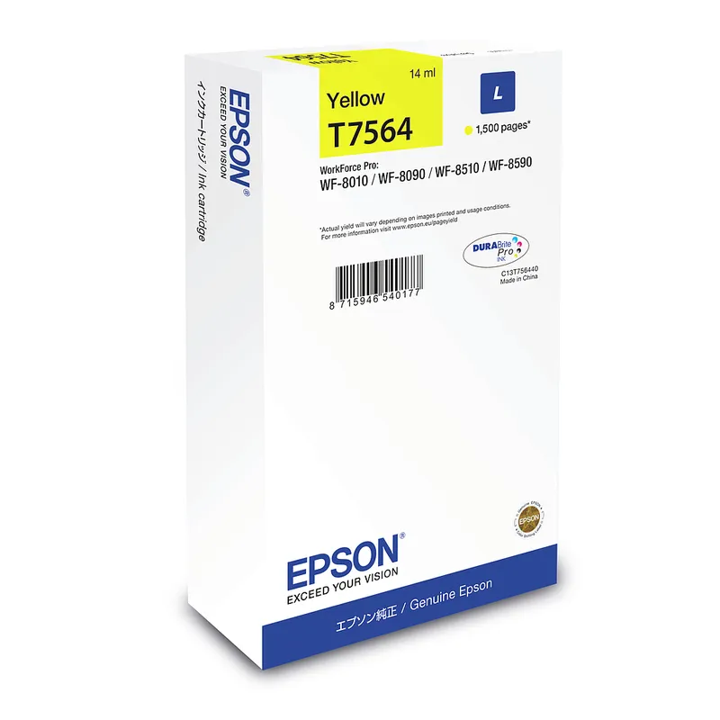 Cartucho Inkjet Epson T7564 amarillo 1.500 páginas
