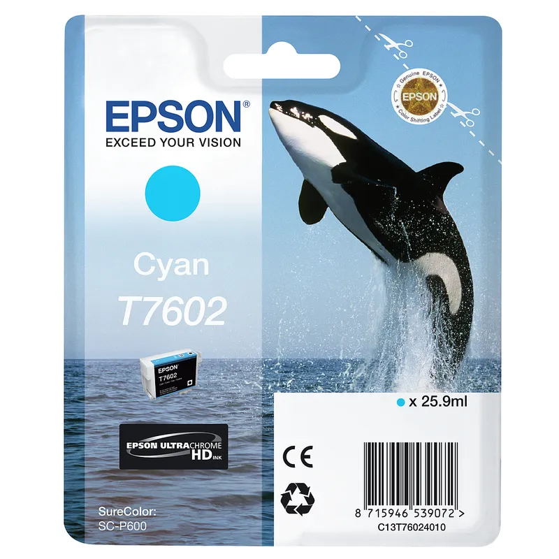 Cartucho Inkjet Epson T7602 cian