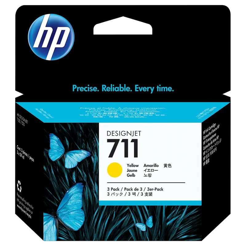 Cartucho Inkjet Hp 711 Multipack amarillo
