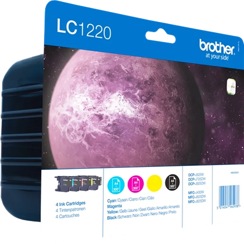 Cartucho Inkjet Brother LC-1220 Multipack cian , magenta , amarillo 900 páginas