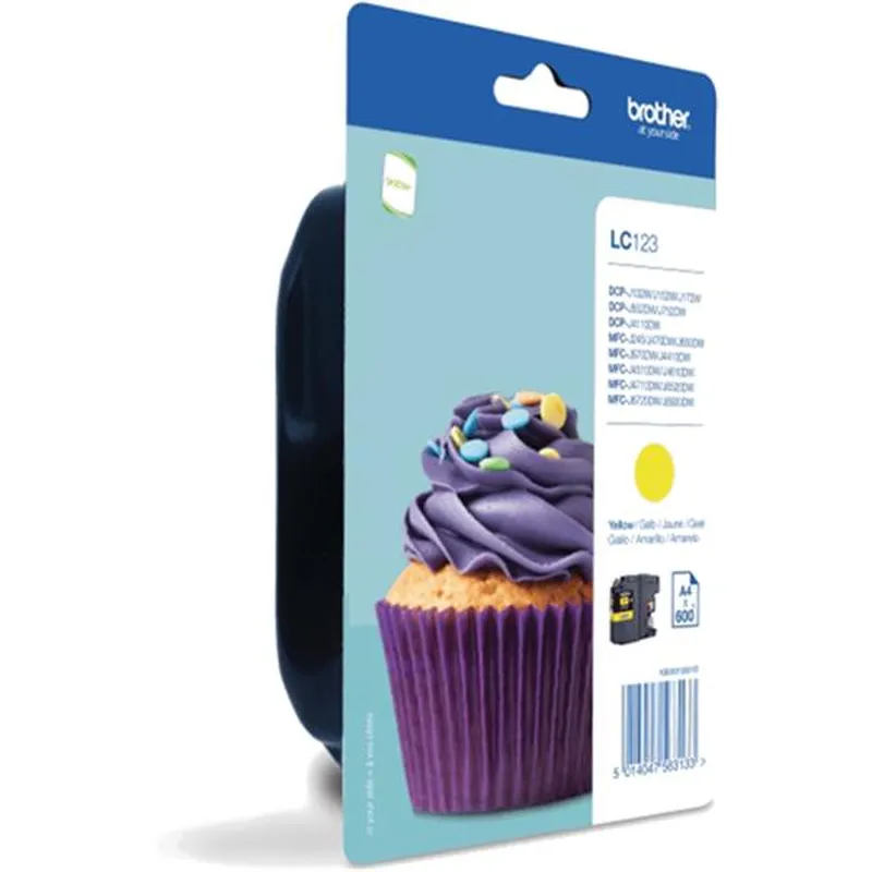 Cartucho Inkjet Brother LC123Y amarillo 600 páginas