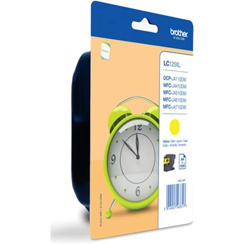 Cartucho Inkjet Brother LC125XLY amarillo 1.200 páginas