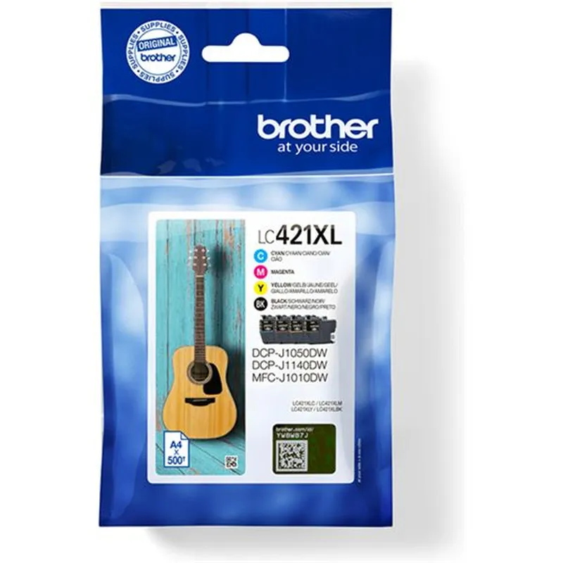 Cartucho Inkjet Brother LC-421XL Multipack negro , cian , magenta , amarillo 2.000 páginas