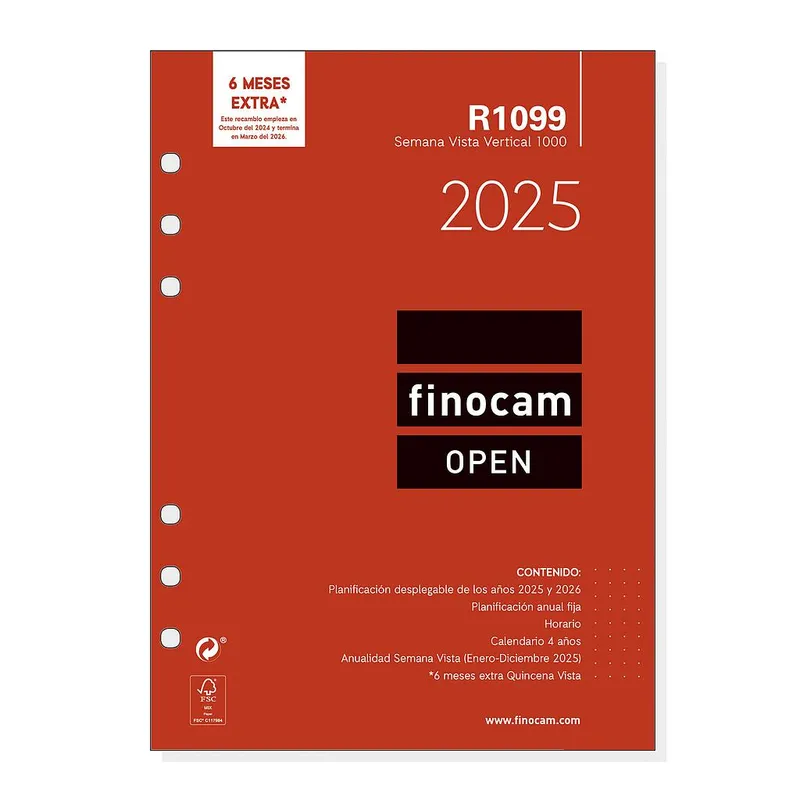 Recambio Anual 2025 Finocam R1099 Semana Vista Vertical