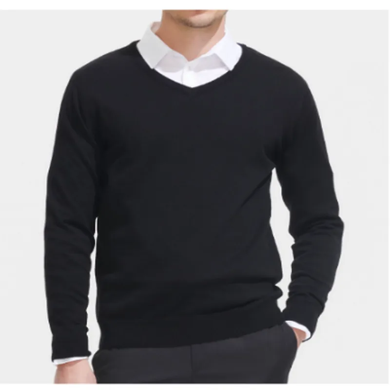 Jersey Hombre Cuello Pico Negro Bordado Pecho (T/M)OCA HOTELES