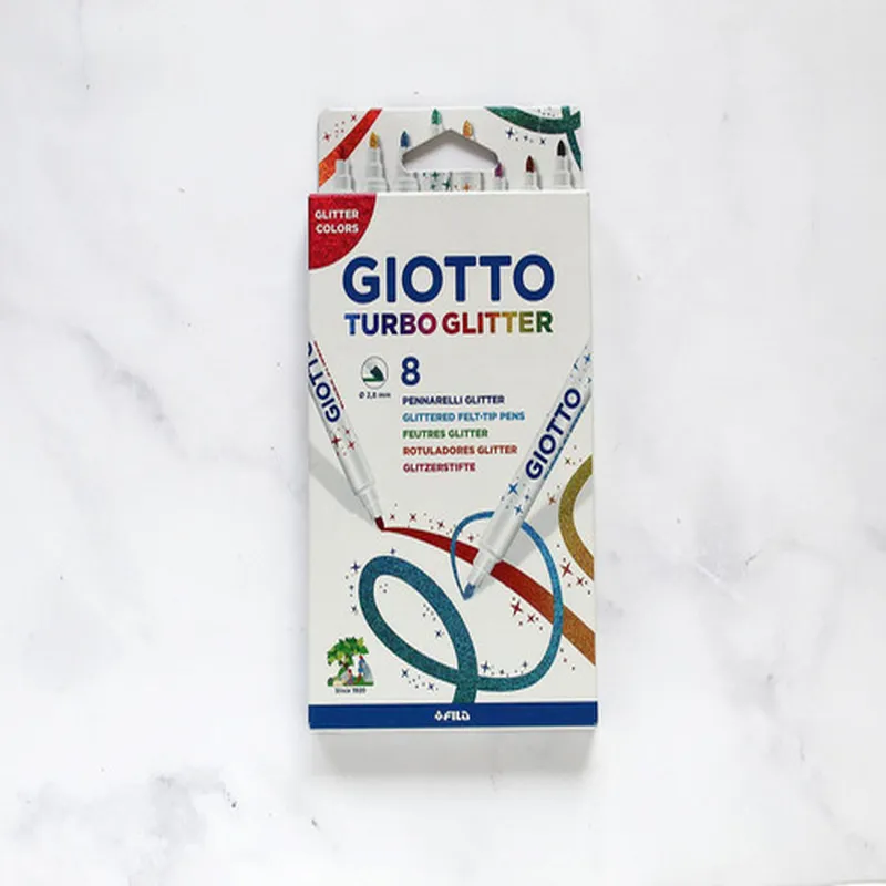 Giotto Turbo Glitter Estuche 8 unidades purpurina
