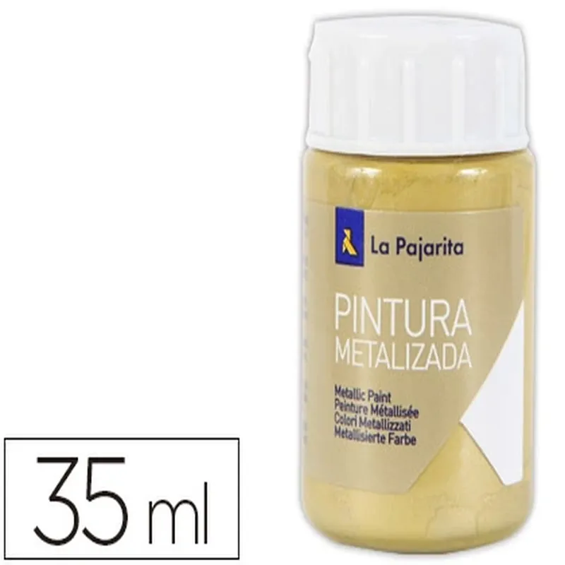 Pintura metalizada la pajarita oro rico 35 ml.