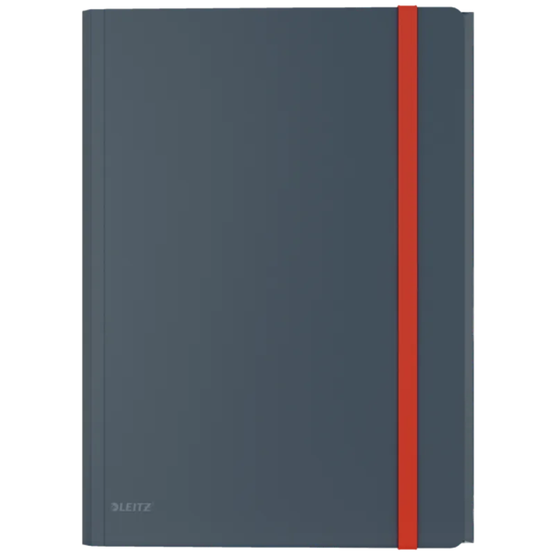 Carpeta Cosy con 3 Solapas y Bolsa A4 Gris