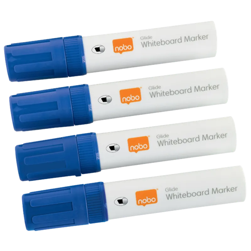 Rotulador Jumbo Azul Punta Biselada (Pack de 4 und)