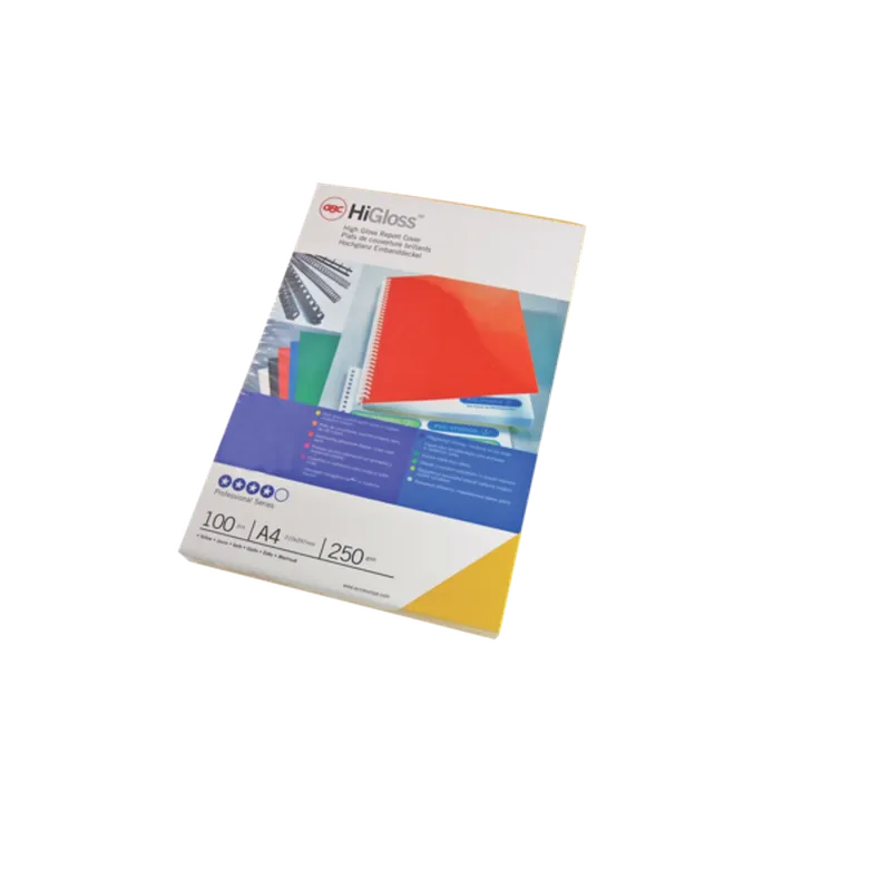 Tapa Chromo GBC A4 250 gms Negro (Caja de 100 unidades)