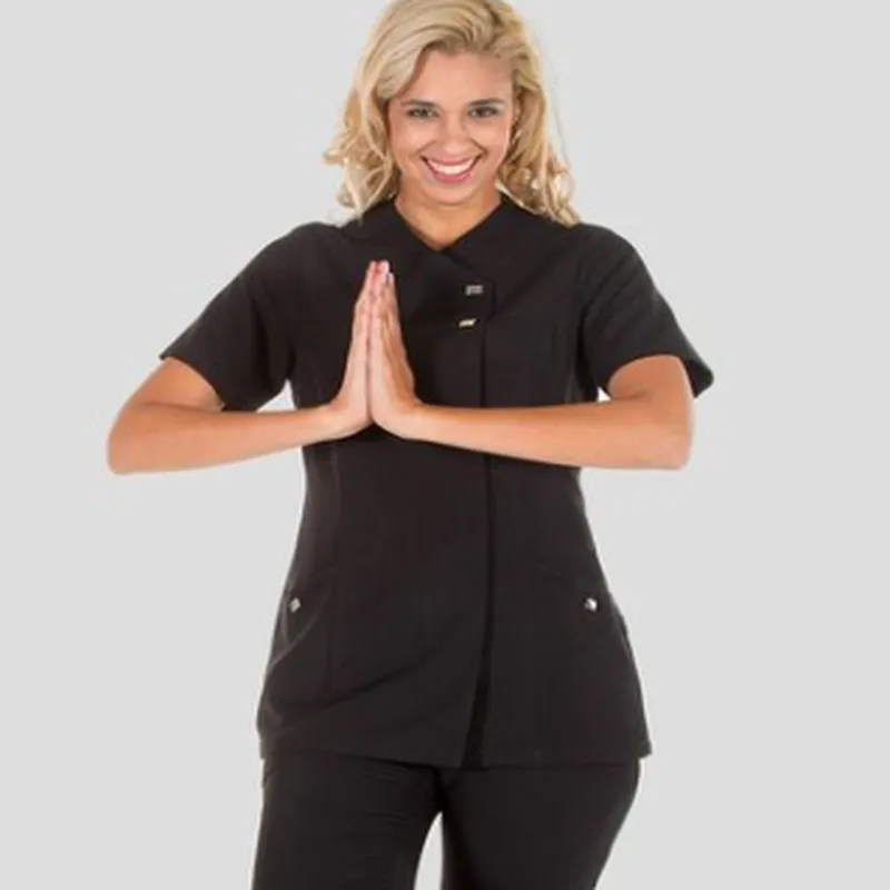 Casaca M/C Negra Bordado Logo Blanco (T/XL) Oca Hoteles