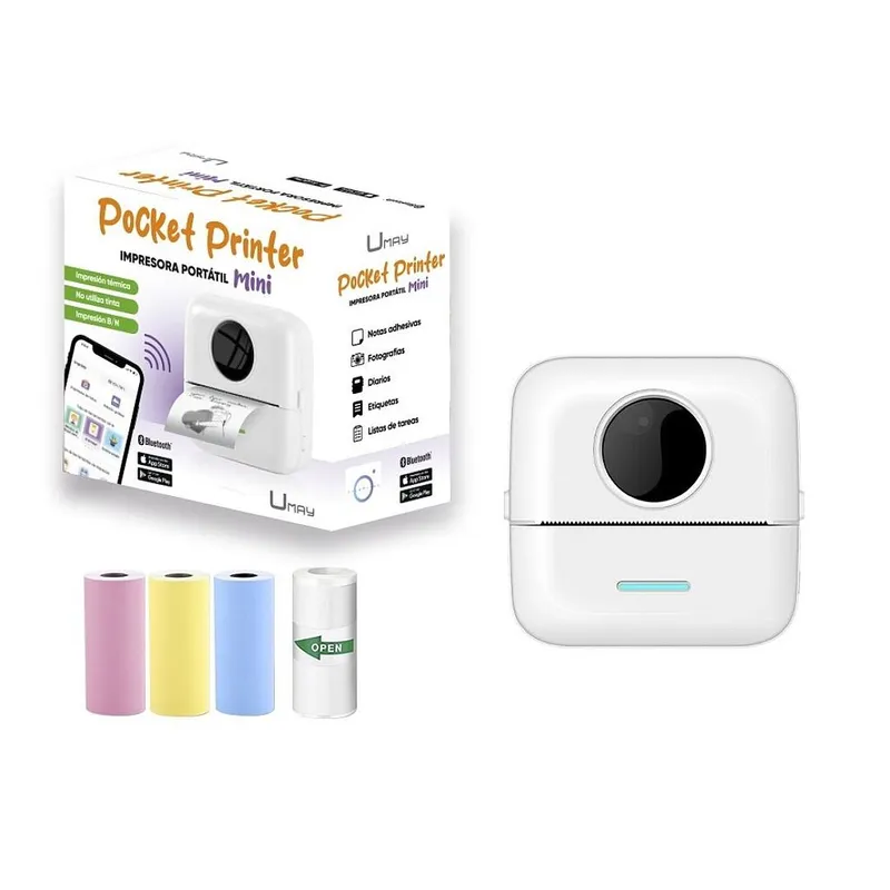 Mini impresora electronica con rollos recambio